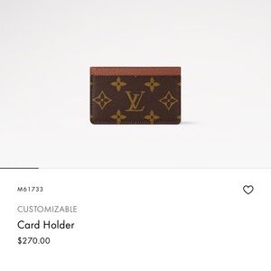 Louis Vuitton card holder monogram